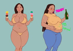 big_ass big_belly big_breasts big_butt dark-skinned_female dark_skin disney disney_princess fat fatpandabutt fattening female food huge_ass huge_belly large_ass large_belly native_american native_american_female pocahontas pocahontas_(character) stuffing tight_clothing weight_gain what