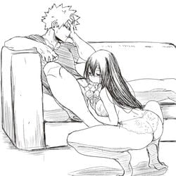 1boy 1boy1girl 1girls ass barefoot between_legs breast_press couch drooling erection fellatio female half-closed_eyes katsuki_bakugou large_breasts licking licking_penis line_art long_tongue male male/female my_hero_academia nightlykrumbs no_bra oral oral_sex panties penis penis_in_mouth penis_lick prehensile_tongue red_eyes saliva saliva_drip saliva_trail slobber sloppy spread_legs squatting straight testicles tiptoes tongue_out tongue_wrap tongue_wrapped_around_penis tonguejob topless tsuyu_asui uncensored