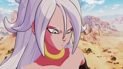 1girls 2010s 3d absurd_res android android_21 android_21_(good) animated blue_eyes breasts demon_girl dragon_ball dragon_ball_fighterz female hi_res high_resolution highres humanoid light_persona long_hair majin majin_android_21 medium_breasts moaning nipples pink_skin pointy_ears pov saiyan secazz sound vagina vaginal_penetration video white_hair