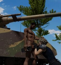 2boys 3d big_penis blender cloud dark-skinned_male final_fantasy gay gift_for_sucking light-skinned_male muscular muscular_male oral panzerkampfwagen_vii_maus penis rtx_3080 square_enix sucking tank world_of_tanks