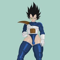 animated battle_armor boner breathing bulge dragon_ball dragon_ball_z earring erection leotard lipstick male_only muscular muscular_arms muscular_legs muscular_male muscular_thighs pulsating saiyan scouter solo solo_male stockings sweat sweatdrop sweating sweaty_thighs vegeta veins visualdrool wind