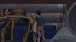 1boy 1boy1girl 1girls 3d grand_theft_auto grand_theft_auto_online grand_theft_auto_v heels hugging jany_raizel naked nude nude_female nude_male sex standing standing_sex taxi