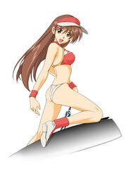 1girls female future_gpx_cyber_formula onaya_masakazu panties race_queen racequeen solo sugou_asuka underwear