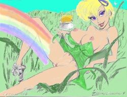 2007 colored disney disney_fairies julius_zimmerman nipples peter_pan_(disney) pot_of_gold rainbow st._patrick's_day tagme the_mocker tinker_bell