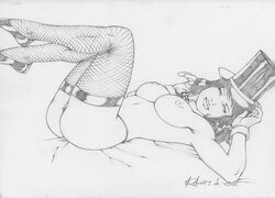 black_and_white dc monochrome rubismar_da_costa smooth_skin tagme zatanna