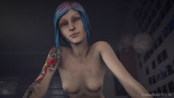 2girls 3d blindfold bondage breasts chloe_price dyed_hair female female_only human life_is_strange max_caulfield naked nicefield nicefieldnsfw nude pricefield sfm source_filmmaker tattoo tattoos watermark yuri