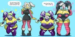 before_and_after bimbo bimbofication brainwashing breast_expansion clown clown_girl clownification comic fat female identity_death overweight prinnydood slightly_chubby tagme transformation