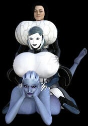 3d 3girls alternate_breast_size asari big_breasts bioware bloat breasts_bigger_than_head edi enormous_breasts female female_focus female_only huge_breasts hyper_breasts liara_t'soni lying_on_person mass_effect mass_effect_3 massive_breasts miranda_lawson multiple_girls nude tagme top_heavy violazierau