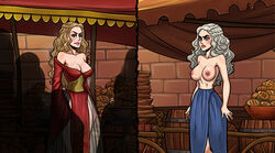 2girls cersei_lannister color colored daenerys_targaryen female female_only game_of_thrones manitu multiple_girls tagme