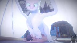 3d animated anthro blue_eyes cum cum_in_pussy cum_inside dragon female_anthro feral how_to_train_your_dragon human human_penetrating light_fury loop male/female no_sound nubless pinned pinned_down pinned_to_floor sex straight tagme twitchyanimation video white_body white_skin zoophilia