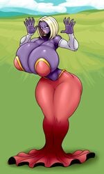 1girls anthro ber00 blonde_hair busty child_bearing_hips clothing curvaceous curvy enormous_breasts exhibitionism female female_only highres huge_breasts inviting jynx looking_at_viewer nintendo pokémon_(species) pokemon pokemon_(species) pokemon_focus puffy_lips purple_skin seductive short_hair skimpy solo suggestive thick thick_ass thick_thighs voluptuous