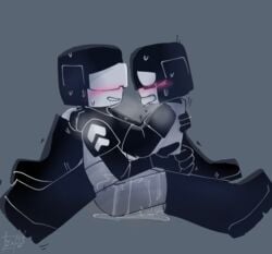 blush blushing captain_(tankmen) cum gay newgrounds steve_(tankmen) sweat tankmen