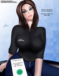 aramyx big_breasts brainwashing brand breaking hacked huge_breasts samsung samsung_sam skintight tight_clothes tight_clothing tight_shirt wide_hips