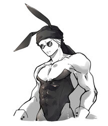 2021 aasdvd25 abs bunny_ears bunnysuit crossdressing madness_combat male_only muscular muscular_male sanford