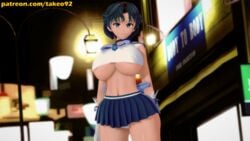 1girls 3d alley ami_mizuno big_ass big_breasts bishoujo_senshi_sailor_moon blue_eyes blue_hair choker cityscape clothing curvaceous curvy diadem erect_nipples erect_nipples_under_clothes female_focus female_only gloves huge_ass huge_breasts koikatsu large_ass large_breasts looking_at_viewer miniskirt nipples_visible_through_clothing no_bra panties patreon revealing_clothes ribbon sailor_mercury sailor_senshi_uniform sailor_uniform short_hair skirt solo standing takeo92 text thick_thighs tight_clothing underboob upskirt white_panties wide_hips