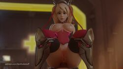 1boy 1girls 3d anal animated darkholestuff female male mercy no_sound overwatch pink_mercy shorter_than_30_seconds shorter_than_one_minute video