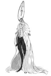 anthro carapace cloak getting_erect hollow_knight hollow_knight_(character) horns insectoid keeyitlowkey large_penis male penis ribbed_penis