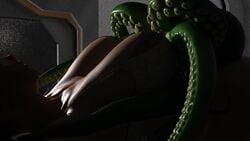 3d animated game_cg jackerman octopus outercourse paizuri rebecca_taylor short_playtime sleeping sound tentacle video