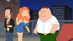 areola_slip big_breasts cleavage cuckold cum cum_on_breasts edit erect_nipples family_guy female lois_griffin male milf peter_griffin runny_makeup screenshot_edit