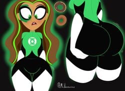 1girls ass ass_grab big_ass dc dc_comics dc_super_hero_girls donut donuts female female_only grabbing_own_ass green_lantern jessica_cruz mr_valentine00 solo thick_thighs thighs wide_hips