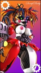 3d animatronic baby_(fnafsl) blue_hair circus_baby circus_baby_(fnaf) claws clown cosmic_trance five_nights_at_freddy's freddy_fazbear's_pizzeria_simulator green_eyes huge_ass huge_breasts jollyferret looking_at_viewer monster monster_girl orange_hair photoshop pink_nipples pointing_at_viewer pose posing purple_hair red_hair robot robot_girl scrap_baby scrap_baby_(cosmic_trance) scrap_baby_(fnaf) skirt smirk smirking solo source_filmmaker thighs tongue tongue_out vagina