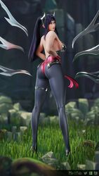 3d ass battle_bunny_irelia big_ass black_hair blue_eyes bunnysuit female irelia_xan league_of_legends meltrib