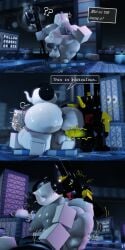 1boy 1futa 3d cesus_(the_battle_bricks) fat_female futanari gaslight_engine male_on_futa newell_battler_(the_battle_bricks) roblox size_difference tagme the_battle_bricks