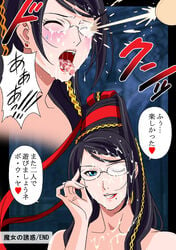 bayonetta bayonetta_(character) blush comic glasses rudoni sega wink