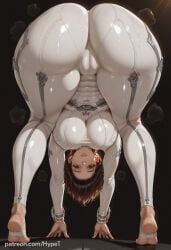1girl ai_generated alternate_version_at_source asian asian_female ass_focus back_view big_ass big_butt big_hips bodysuit brown_hair child_bearing_hips clothing evie_(stellar_blade) fat_ass feet handwear hips_wider_than_shoulders huge_ass hypet jump medium_breasts pale_skin plugsuit shift_up shiny shiny_skin short_hair simple_background skintight skintight_clothing steam steaming_body stellar_blade stellar_blade:_blood_rain tagme thick thick_ass thick_hips thick_legs thick_thighs thighs tight_clothing tomboy white_bodysuit wide_hips