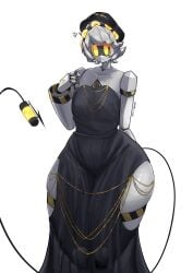 1boy dress epokguyz femboy glowing_eyes male male_only murder_drones n_(murder_drones) robot thick_thighs
