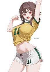 1girls alternate_body_type alternate_breast_size curvaceous curvy curvy_female female female_focus female_only kono_subarashii_sekai_ni_shukufuku_wo! light-skinned_female light_skin megumin melowh solo solo_female solo_focus