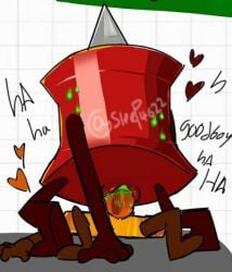 battle_for_dream_island bfdi coiny coiny_(bfdi) femdom good_boy hearts object_shows penis pin_(bfdi) pussy sweat vaginal_penetration vaginal_sex