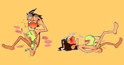 ambiguous_penetration blush color dialogue dib_membrane glasses invader_zim irken pocketknxfe size_difference zim