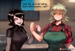 2girls abs ai_generated aroused aroused_face athletic athletic_female big_ass big_breasts big_butt big_thighs blue_eyes blush breasts breath caption clothed clothed_female clothing comic comic_page comics curvy curvy_body curvy_female curvy_figure cute cute_face english english_text erect_nipples female female_only hellsing hellsing_ultimate hoorpy hotel_transylvania hourglass_figure large_breasts mavis_dracula nipples patreon patreon_logo patreon_username petite petite_body petite_breasts petite_female red_eyes red_shirt seras_victoria sexy sexy_body sexy_pose shirt short_hair short_sleeves smile speech_bubble story text thick_thighs thighs toned vampire vampire_girl vampire_teeth voluptuous voluptuous_female