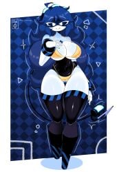 1girls 2026 bikini bikini_bottom breasts commission commission_art female female_only golden_bikini murder_drones oc original_character tagme tagme_(character) the_rod26 thighhighs thighs