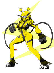 antennae anthro barefoot breasts color electivire female female_only fur furry nintendo nude pokemon solo tagme yohawk