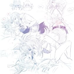 3xsth bed bedroom bedroom_sex blush blushing boobs breasts breeding bunny_ears bunnygirl clothed clothes clothing dickgirl dominant_female female female_focus female_only female_penetrated futanari groping groping_breasts impregnation larger_female naked naked_female nude nude_female older_female path_to_nowhere rahu_(path_to_nowhere) shalom_(path_to_nowhere) shorter_female smaller_female submissive_female taller_female tits wolf_ears wolf_girl wolf_tail younger_female yuri
