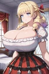 ai_generated blonde_hair blue_eyes female huge_breasts scarlett_(unicorn_overlord) unicorn_overlord