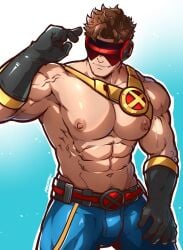 bara bulge cyclops_(marvel_rivals) cyclops_(x-men) male male_only marvel marvel_rivals muscular muscular_male solo speedo