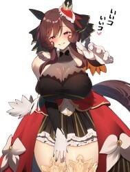 breasts female gentildonna_(umamusume) smoke_klll umamusume