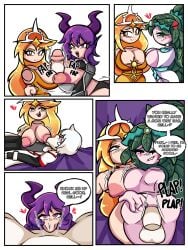 armored_female bell_nova blowjob blowjob_face blush blush_lines blushing blushing_female breastfeeding chaos_p clothed_sex commissioner_upload crimson_eyes double_paizuri embarrassed embarrassed_expression embarrassed_female eyes_closed fnf fnf_mod fnf_mods friday_night_funkin friday_night_funkin_mod gradient_hair green_eyes green_hair happy_sex headgear heart heart-shaped_pupils horny_expression horny_face infini-verse iris_azenith large_areolae large_breasts large_penis looking_pleasured mari_physis naked_female nude_female paizuri_lead_by_female penis_in_ass penis_on_breast purple_eyes purple_hair semi_nude smirk smirking smirking_at_partner sola_flarus sun_colored_eyes sun_colored_hair sun_crown text white_hair