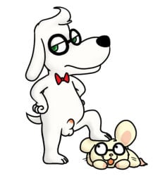 1boy 20th_century_fox 20th_century_studios bullwinkle_studios dreamworks dreamworks_animation jay_ward_productions male male_only mr._peabody mr._peabody_&_sherman nishi pacific_data_images penis rocky_and_bullwinkle