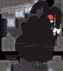 1boy action_lines antennae_(anatomy) anthro anthro_only arthropod ass ass_focus assertive_kiwami back_view back_wings bent_over big_ass big_butt black_fur book butt butt_focus dialogue eyewear fangs fur furry holding_book holding_object huge_ass huge_butt huge_thighs insect insect_wings lepidopteran look_outside looking_at_viewer looking_back male male_only moth moving_ass naked no_visible_genitalia nude nude_male phillippe_(look_outside) red_eyes screenshot_background solo solo_focus swaying swaying_ass teeth thighs