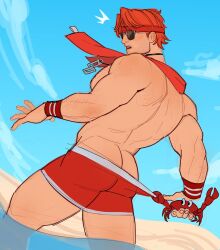 bara bulge daredevil daredevil_(marvel_rivals) daredevil_(series) male male_only marvel marvel_rivals muscular muscular_male solo speedo