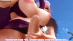 3d animated bloggameh cum female femdom fern_(sousou_no_frieren) foreskin frieren futa_on_female futanari handjob intersex penis sousou_no_frieren tagme video