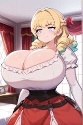 ai_generated blonde_hair blue_eyes female huge_breasts scarlett_(unicorn_overlord) unicorn_overlord