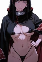 1girls ai_generated akatsuki_(naruto) female female_only hyuuga_hinata long_hair naruto naruto_(series) naruto_shippuden solo solo_female tagme