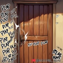 2026 2d absurd_res absurd_resolution absurdres ai_generated artist_name citlali_(genshin_impact) comic door english_text genshin_impact goonie_bear gorou_(genshin_impact) heart hi_res high_quality high_resolution highres image implied_sex no_humans patreon patreon_username recording twitter_username uncensured watermark wooden_wall