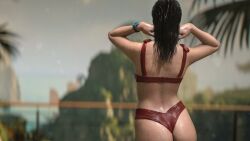 1girls 3d ass back_view big_ass female female_only james_bond_(series) solo swimsuit tagme_(artist) theresa_lorca