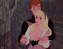 aurora_(sleeping_beauty) breasts dirtydisneybitches disney disney_prince disney_princess edit female male nipples prince prince_phillip princess royalty screenshot screenshot_edit sleeping_beauty_(1959_film)